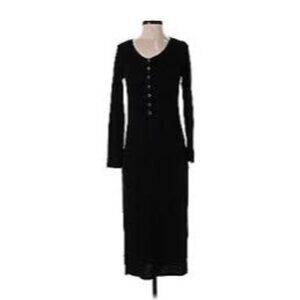 Free Press Black Cozy Lounge Maxi Dress